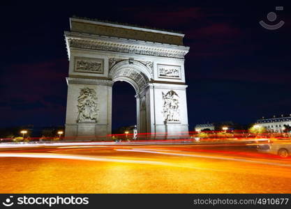 Arc de Triomphe in Paris Arch of Triumph sunset at France