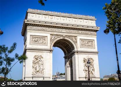Arc de Triomphe on place de l&rsquo;Etoile, Paris, France. Arc de Triomphe, Paris, France