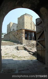 Arc inside Jurjevi Stupovi monastery near Novi Pazar, South Serbia