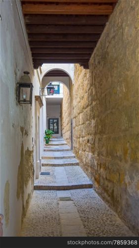 arcades to the heat of the day in ciudd Seville, Spain