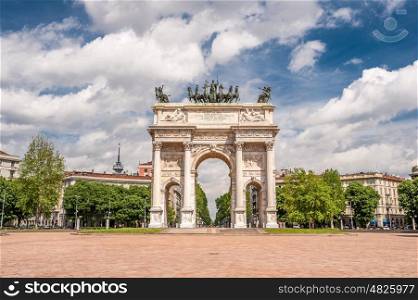 Arch of Peace (Arco della Pace) in Milan, Italy