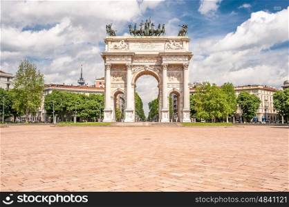Arch of Peace (Arco della Pace) in Milan, Italy