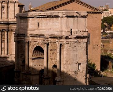 Arch of Septimius Severus at the Forum in Rome