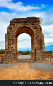 Arch roman of Caparra in Spain Extremadura by the Via de la Plata way