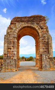 Arch roman of Caparra in Spain Extremadura by the Via de la Plata way