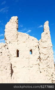 arch village house and cloudy sky in oman the old abandoned