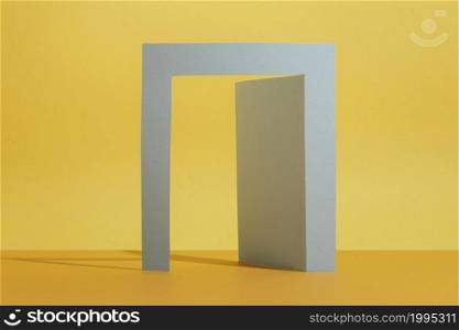 arch with yellow background