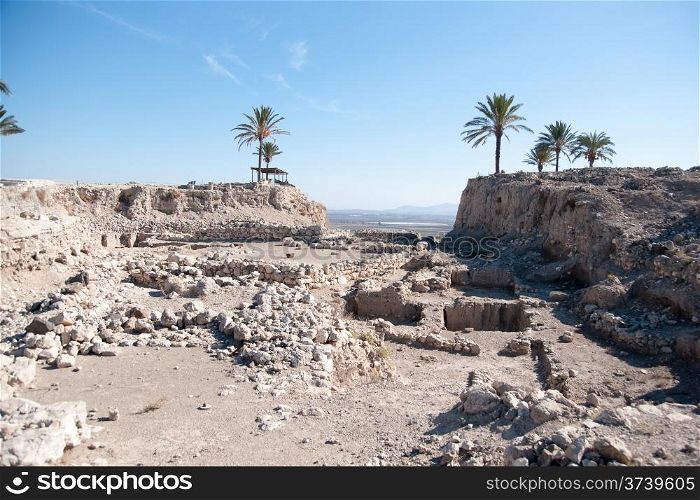 Archaeological excavations in ancient history national park in Israel