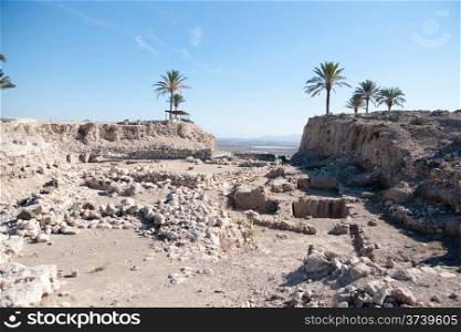 Archaeological excavations in ancient history national park in Israel