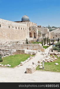 archaeological park near the walls of Jerusalem
