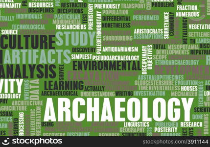 Archaeology Dig and Fun Exploration as Concept