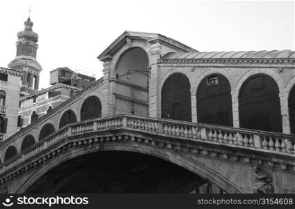 Arched bridge over a canal in Venice, Italy
