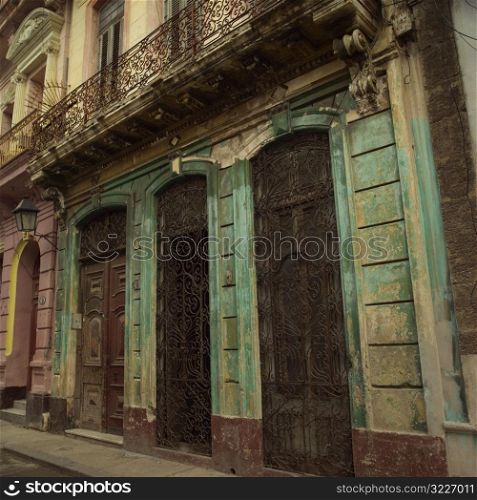 Arched doors of a building, Havana, Cuba