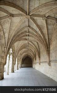 Arched Exterior Hallway of Monastery of Jeronimos