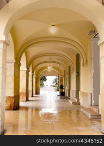 arches in Salou Tarragona beach boulevard Catalonia Spain