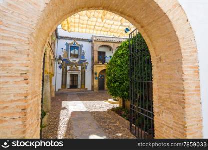 arches in the streets of the city of Cordoba, Spain