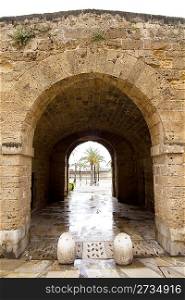 arches of Barrio Calatrava Los Patios in Majorca at Palma de Mallorca Balearic Islands