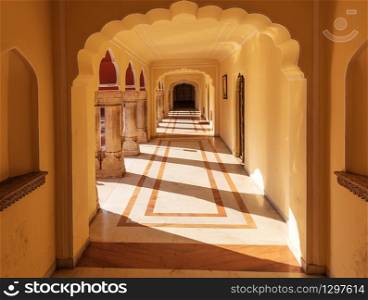 Arches of the City Palace In Jaipur, India.