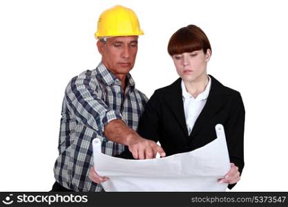 Architect and foreman