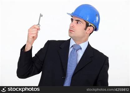Architect with a key