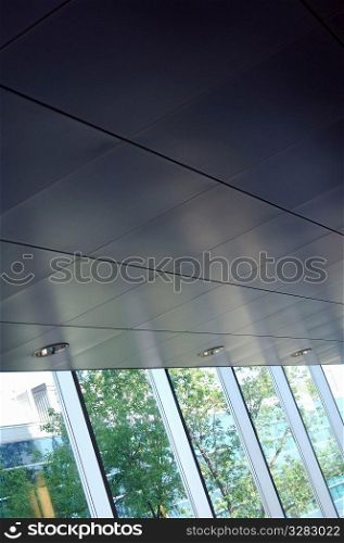 Architectural abstract of window and ceiling.