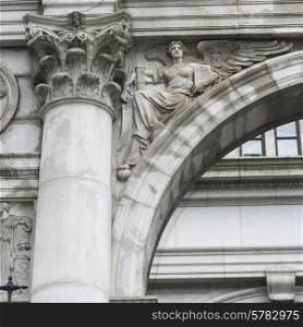 Architectural detail of a building, Lower Manhattan, New York City, New York State, USA