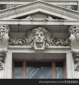 Architectural detail of a building, Lower Manhattan, New York City, New York State, USA