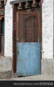Architectural detail of a doorway, Bhutan
