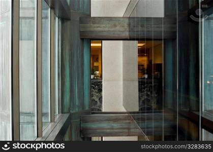 Architectural detail of corporate interior.
