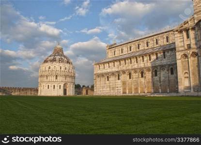 Architectural Detail of Piazza dei Miracoli, Pisa, Italy