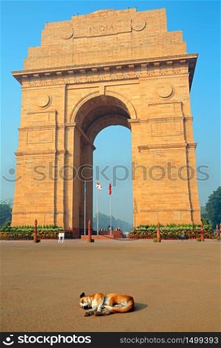 Architectural detail of the war memorial, India Gate - New Delhi, India