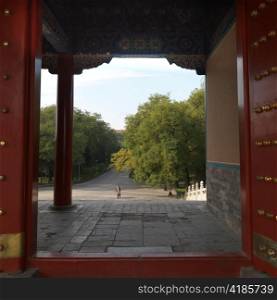 Architectural detail of Xihe Gate, Forbidden City, Beijing, China