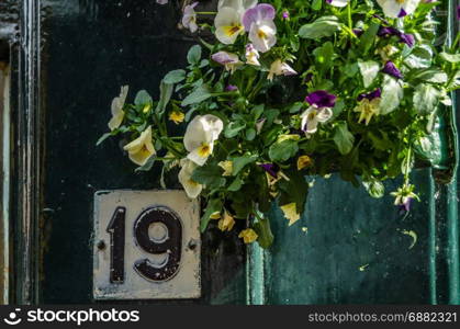 Architectural detail, street number