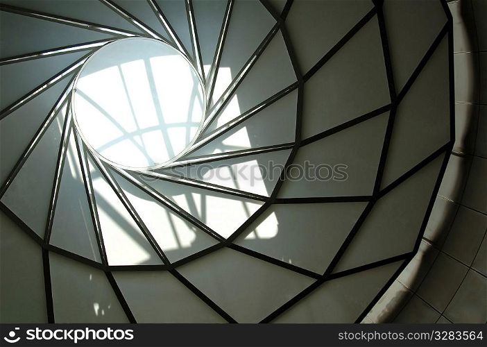 Architectural detail with sunlight shining.