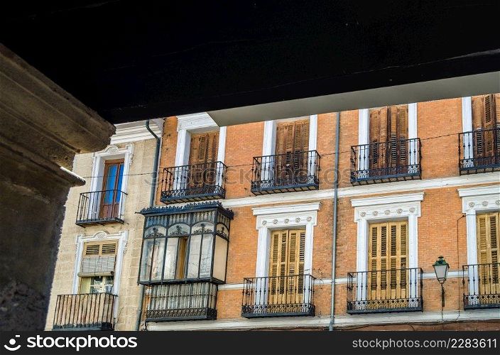 Architectural details in Alcala de Henares, Madrid province, Spain