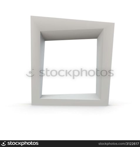 Architectural frame isolated on the white background