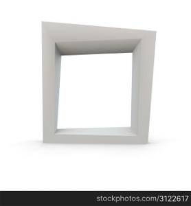 Architectural frame isolated on the white background