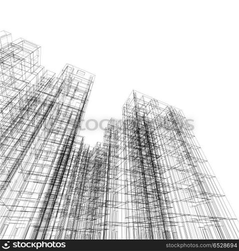 Architecture abstract 3d rendering. Architecture abstract. 3d rendering image futuristic background. Architecture abstract 3d rendering