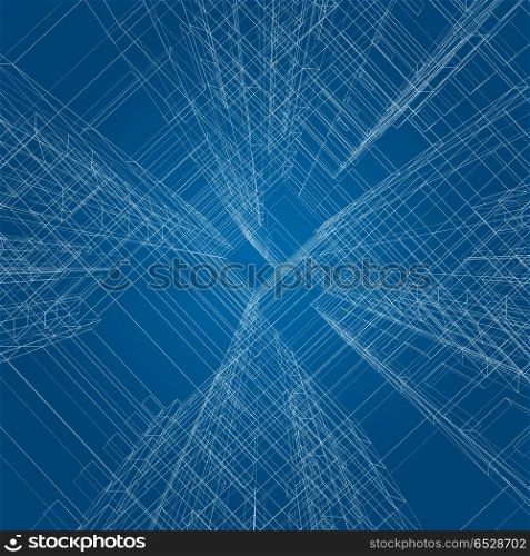 Architecture abstract 3d rendering. Architecture abstract. 3d rendering image futuristic background. Architecture abstract 3d rendering