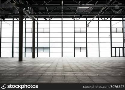 architecture and construction concept - modern empty show room. modern empty show room