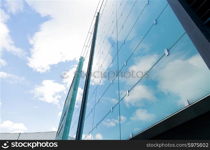 architecture and construction concept - modern office building facade. modern office building facade