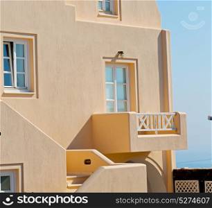 architecture background santorini greek island old house in the sky and home