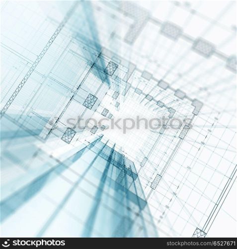 Architecture blueprint 3d rendering. Architecture blueprint. design and 3d rendering model my own. Architecture blueprint 3d rendering