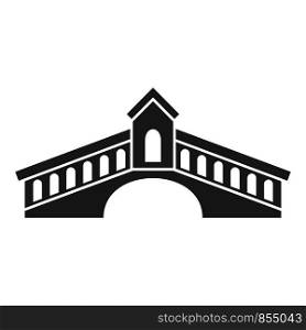 Architecture bridge icon. Simple illustration of architecture bridge vector icon for web design isolated on white background. Architecture bridge icon, simple style