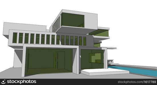 Architecture building 3d illustration, 3D illustration architecture building perspective lines, modern urban architecture abstract background design, Abstract Architecture Background.. 3D illustration architecture building perspective lines.