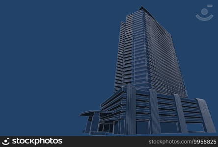 Architecture building 3d illustration, 3D illustration architecture building perspective lines, modern urban architecture abstract background design, Abstract Architecture Background.. 3D illustration architecture building perspective lines.