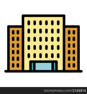 Architecture campus icon. Outline Architecture campus vector icon color flat isolated. Architecture campus icon color outline vector