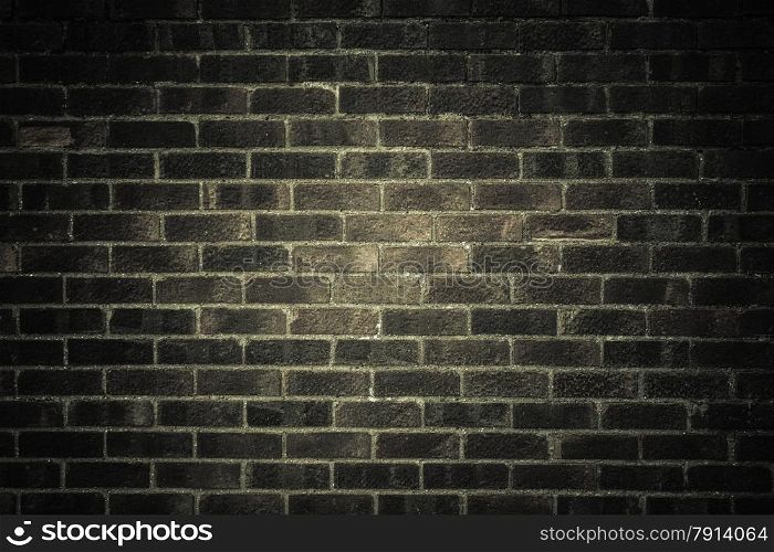 Architecture. Closeup of dark gray brick wall as texture or background. Architectural detail.