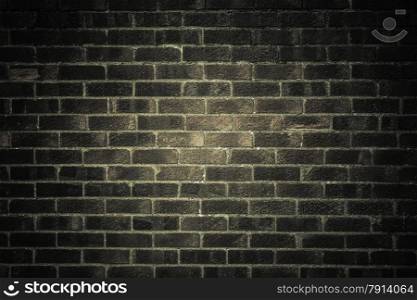 Architecture. Closeup of dark gray brick wall as texture or background. Architectural detail.