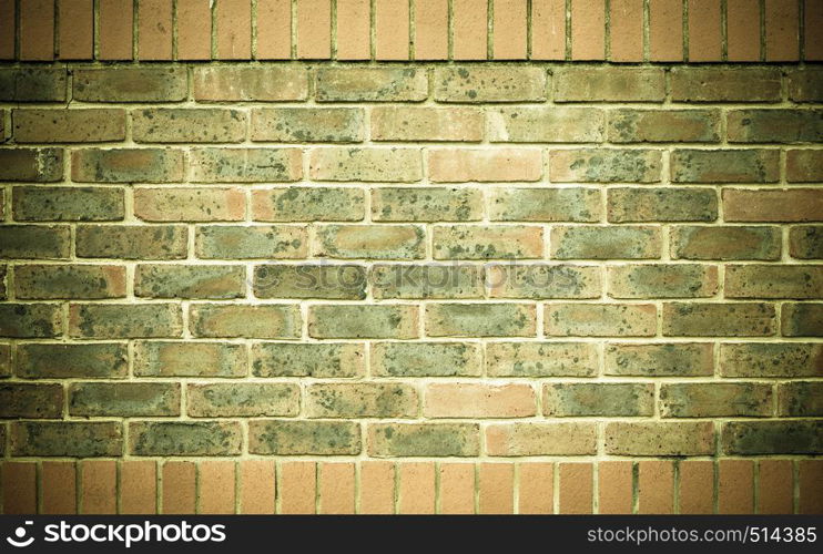 Architecture. Closeup of red brown brick wall as texture or background. Architectural detail.